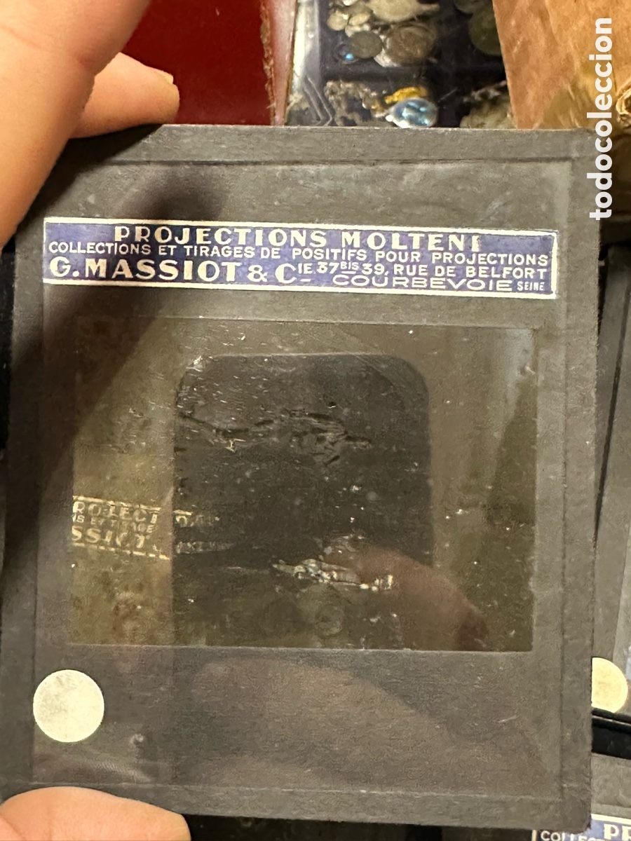 Antig&uuml;edades: Lote de 28 cristales para linternas m&aacute;gicas - Foto 15