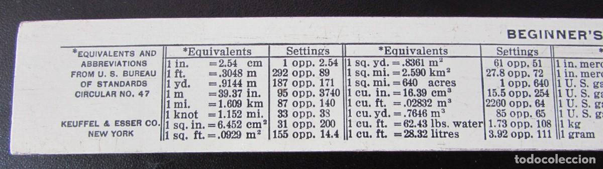 Antig&uuml;edades: KEUFFEL & ESSER SLIDE RULE 4058 W - Foto 5