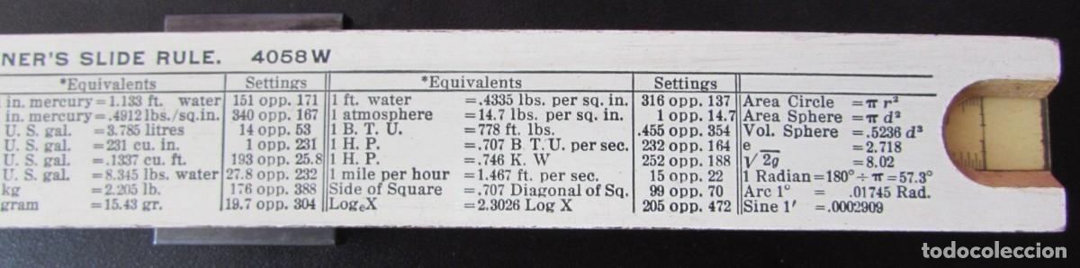 Antig&uuml;edades: KEUFFEL & ESSER SLIDE RULE 4058 W - Foto 6