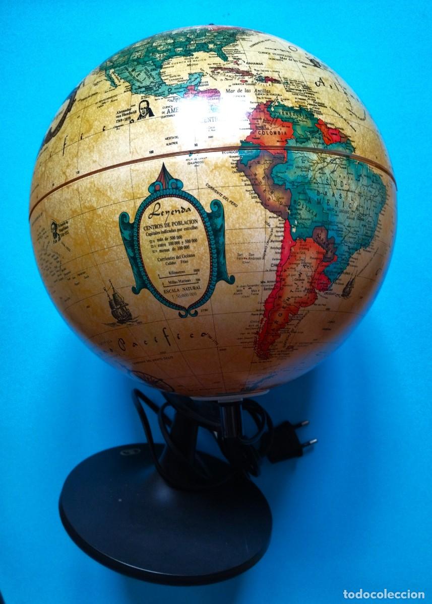 Antig&uuml;edades: GLOBO TERRAQUEO. MAPA POL&Iacute;TICO. 1990. CON LUZ. - Foto 2