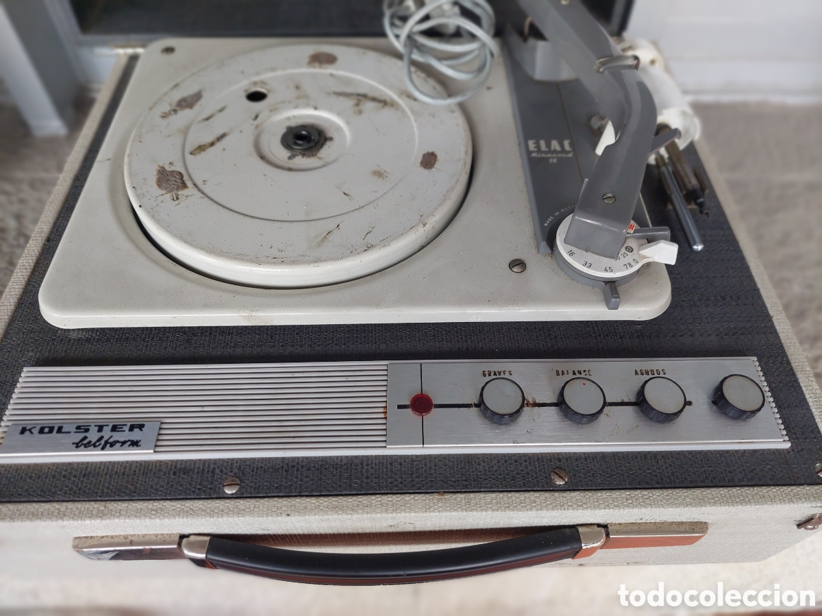 Antig&uuml;edades: TOCADISCOS PORT&Aacute;TIL ROESTER FUNCIONANDO MALETA - Foto 2