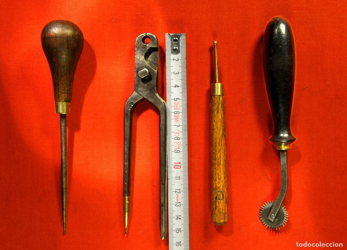 Antig&uuml;edades: Antiguo lote de Herramientas para el Cuero - Foto 2