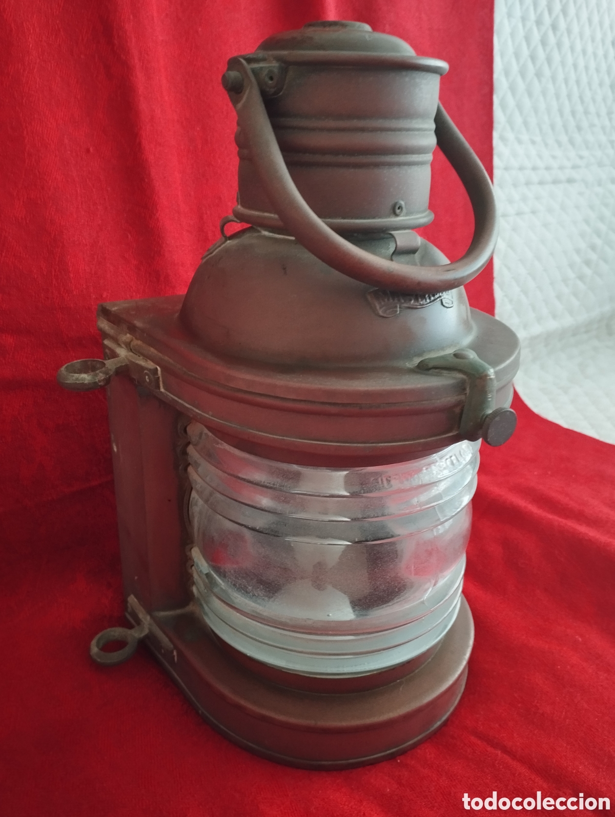 Antig&uuml;edades: Antiguo Farol Masthhead Bronce. - Foto 4