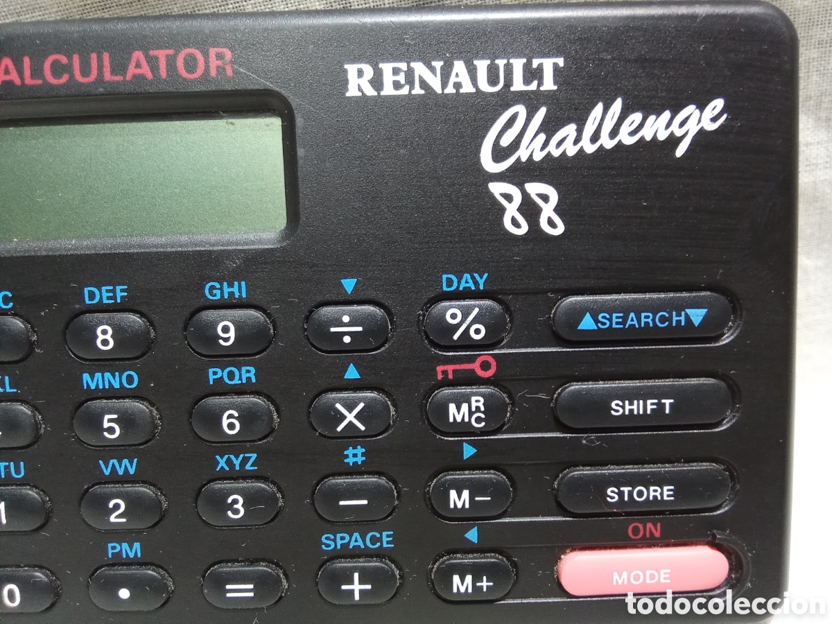 Antig&uuml;edades: CALCULADORA OBSEQUIO RENAULT CHALLENGE 88 - Foto 3