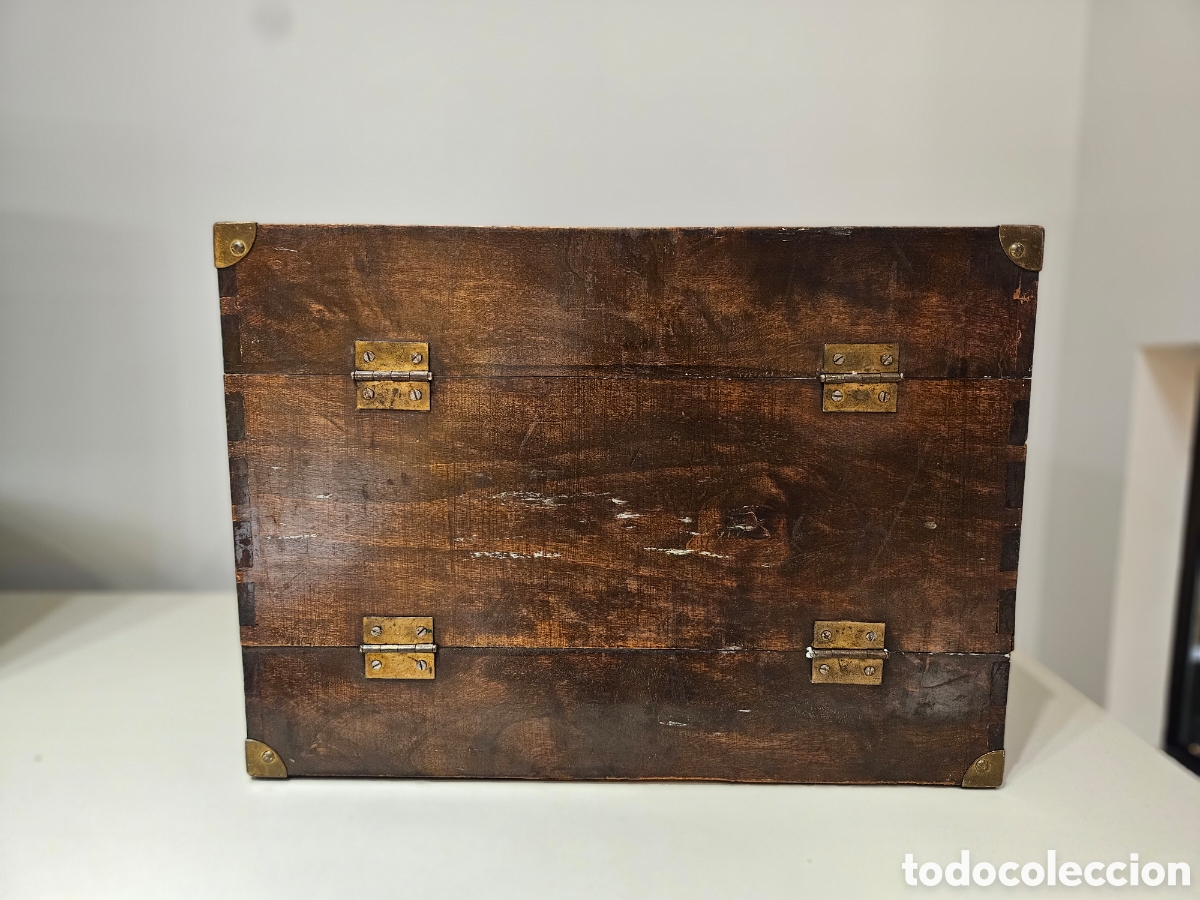 Antig&uuml;edades: ANTIGUA CAJA MADERA MATERIAL LABORATORIO - Foto 14