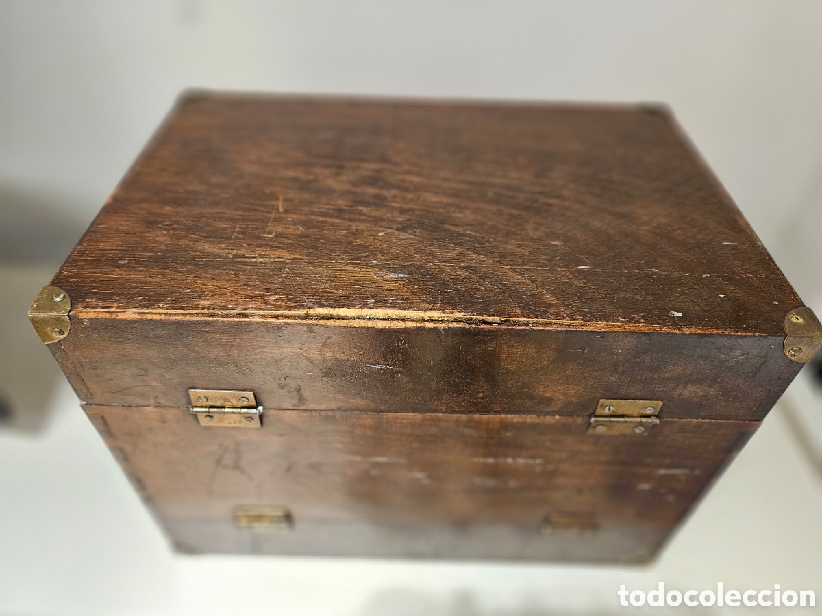 Antig&uuml;edades: ANTIGUA CAJA MADERA MATERIAL LABORATORIO - Foto 19