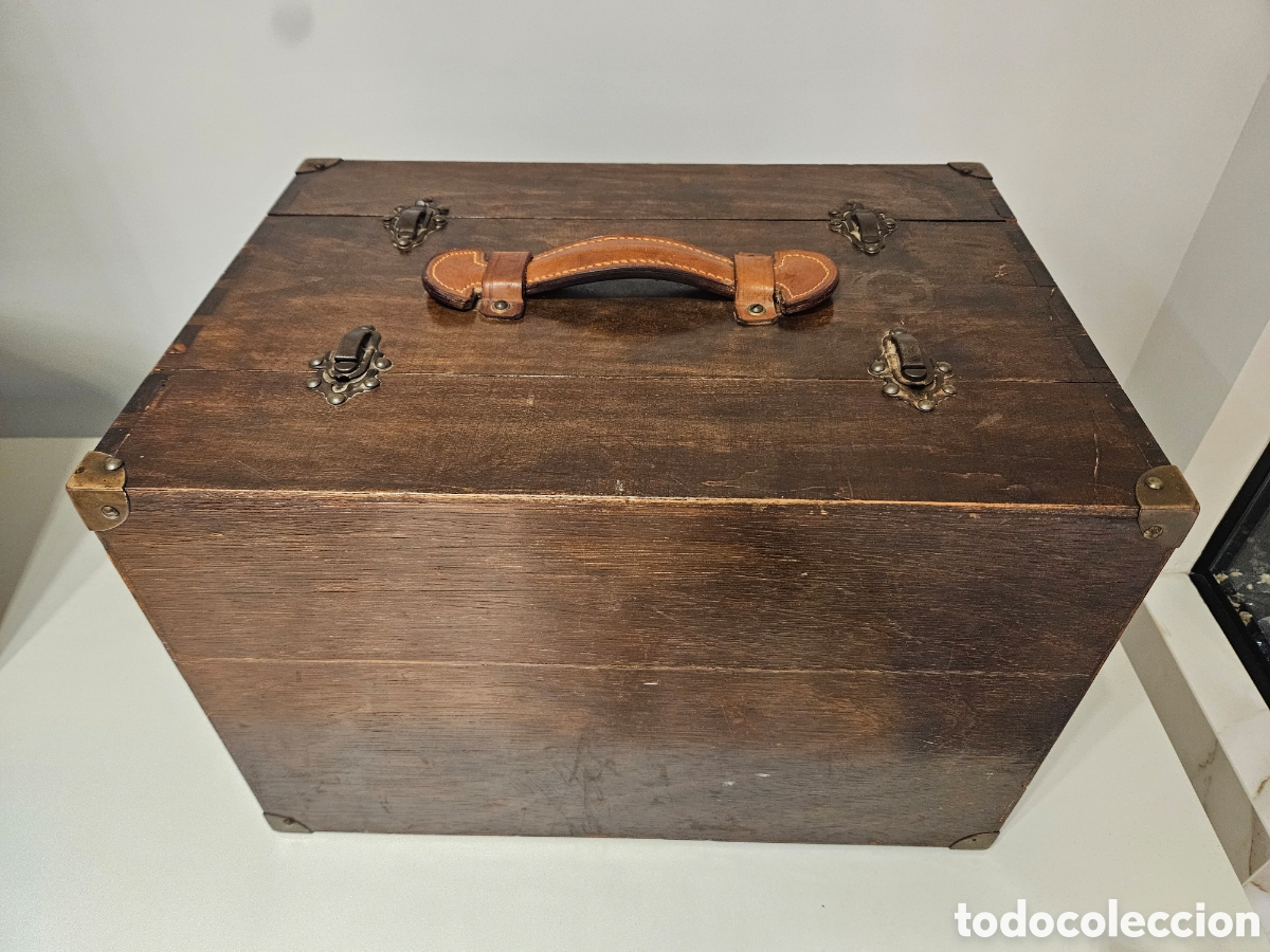 Antig&uuml;edades: ANTIGUA CAJA MADERA MATERIAL LABORATORIO - Foto 1