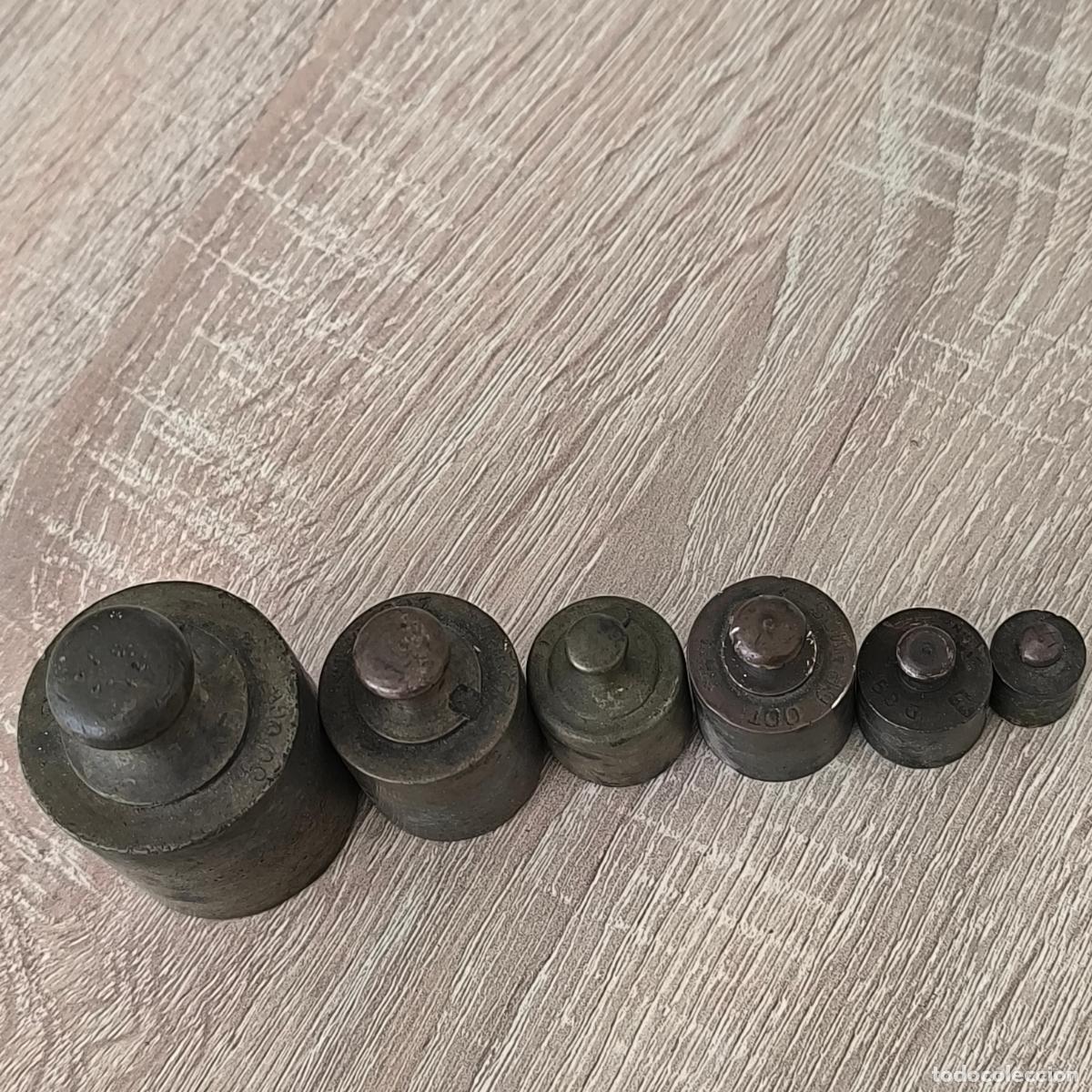 Antig&uuml;edades: Juego pesas B&aacute;scula balanza - Foto 2