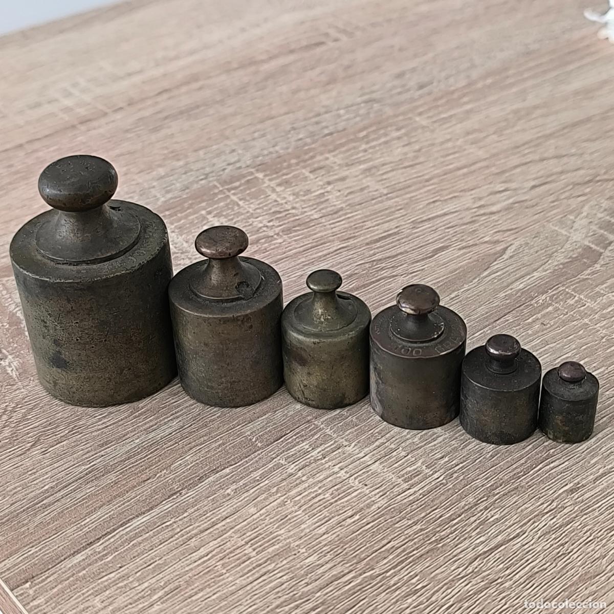 Antig&uuml;edades: Juego pesas B&aacute;scula balanza - Foto 3