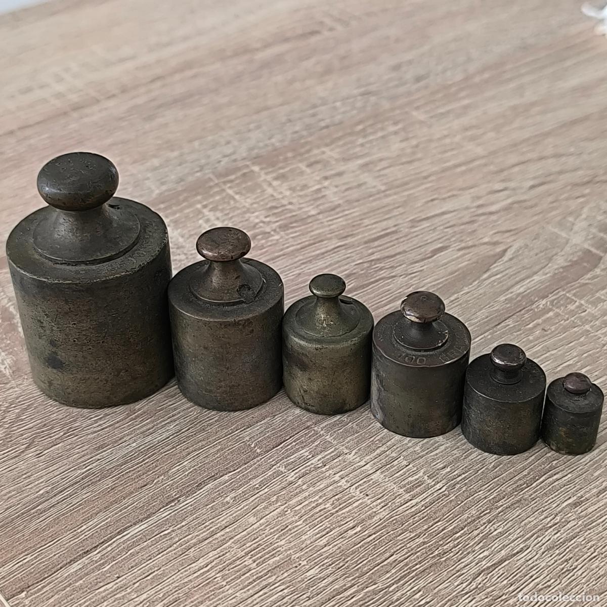 Antig&uuml;edades: Juego pesas B&aacute;scula balanza - Foto 1