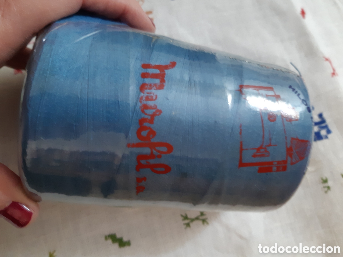 Antig&uuml;edades: 4 bobinas de hilo de coser, Poliester - Foto 2