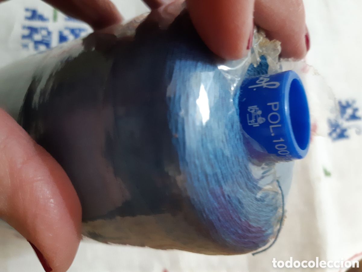 Antig&uuml;edades: 4 bobinas de hilo de coser, Poliester - Foto 3