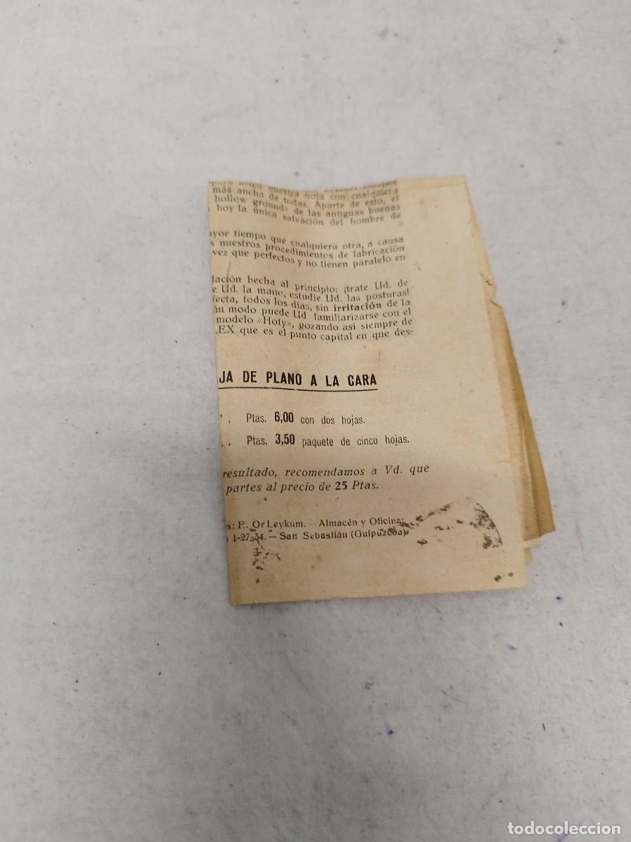 Antig&uuml;edades: Antiguas instrucciones, manual de la cuchilla de afeitar. Dirham D&uacute;plex - Foto 8