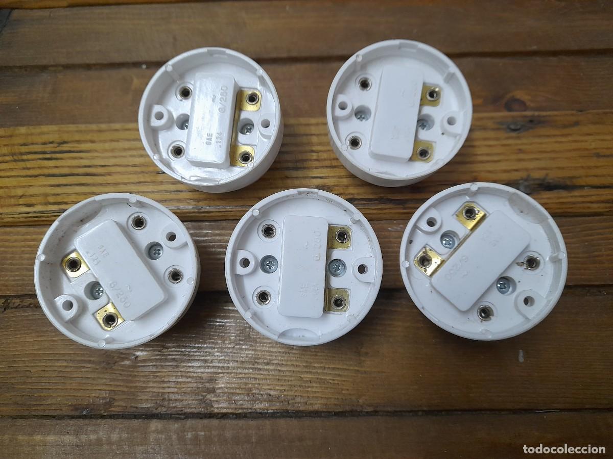 Antig&uuml;edades: 5 interruptores el&eacute;ctricos llave de la luz nuevos - Foto 2
