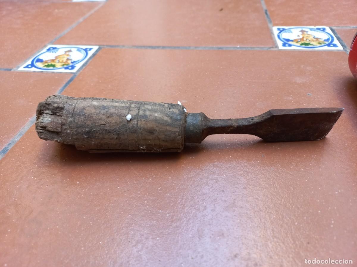 Antig&uuml;edades: antiguo formon cincel de carpintero - Foto 8