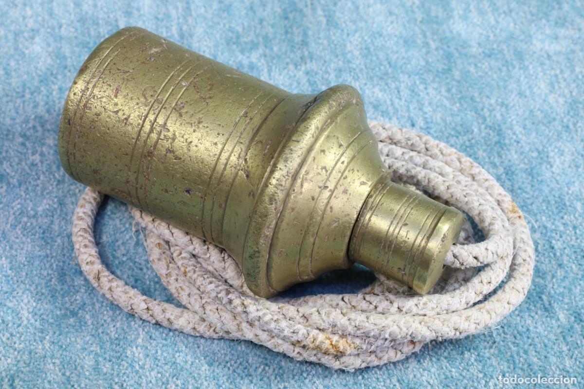 Antig&uuml;edades: Plomada para construcci&oacute;n sin nuez S.XIX Construction plumb bob without nut. - Foto 3