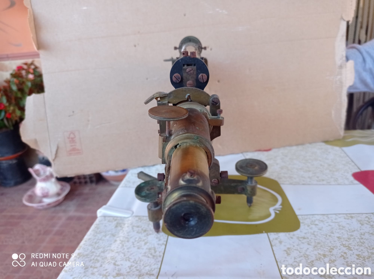 Antig&uuml;edades: Antiguo teodolito, en laton y bronce - Foto 3