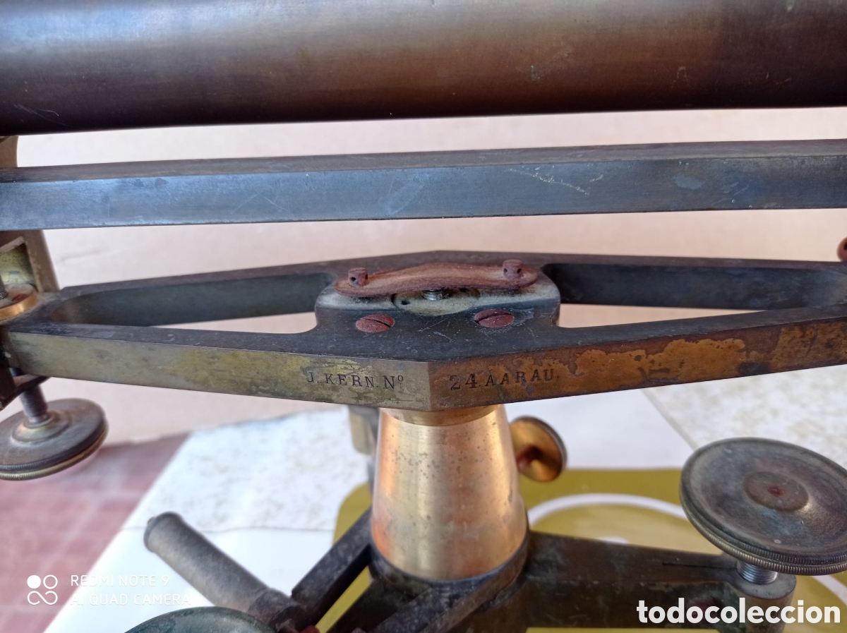 Antig&uuml;edades: Antiguo teodolito, en laton y bronce - Foto 5