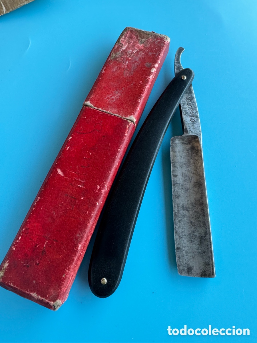 Antiquit&eacute;s: Navaja afeitar COCODRILO relacion filarm&oacute;nica,solingen,