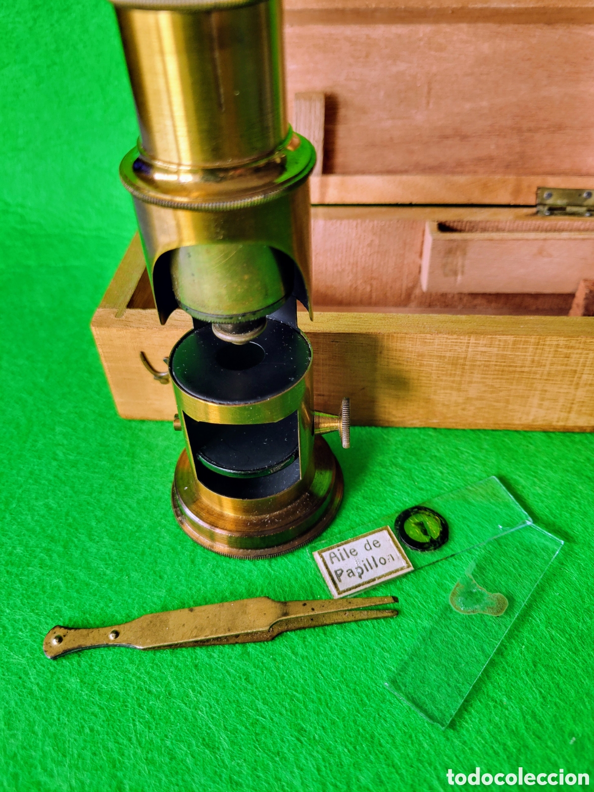 Antig&uuml;edades: ANTIGUO MICROSCOPIO PEQUE&Ntilde;O DE VIAJE - Foto 10