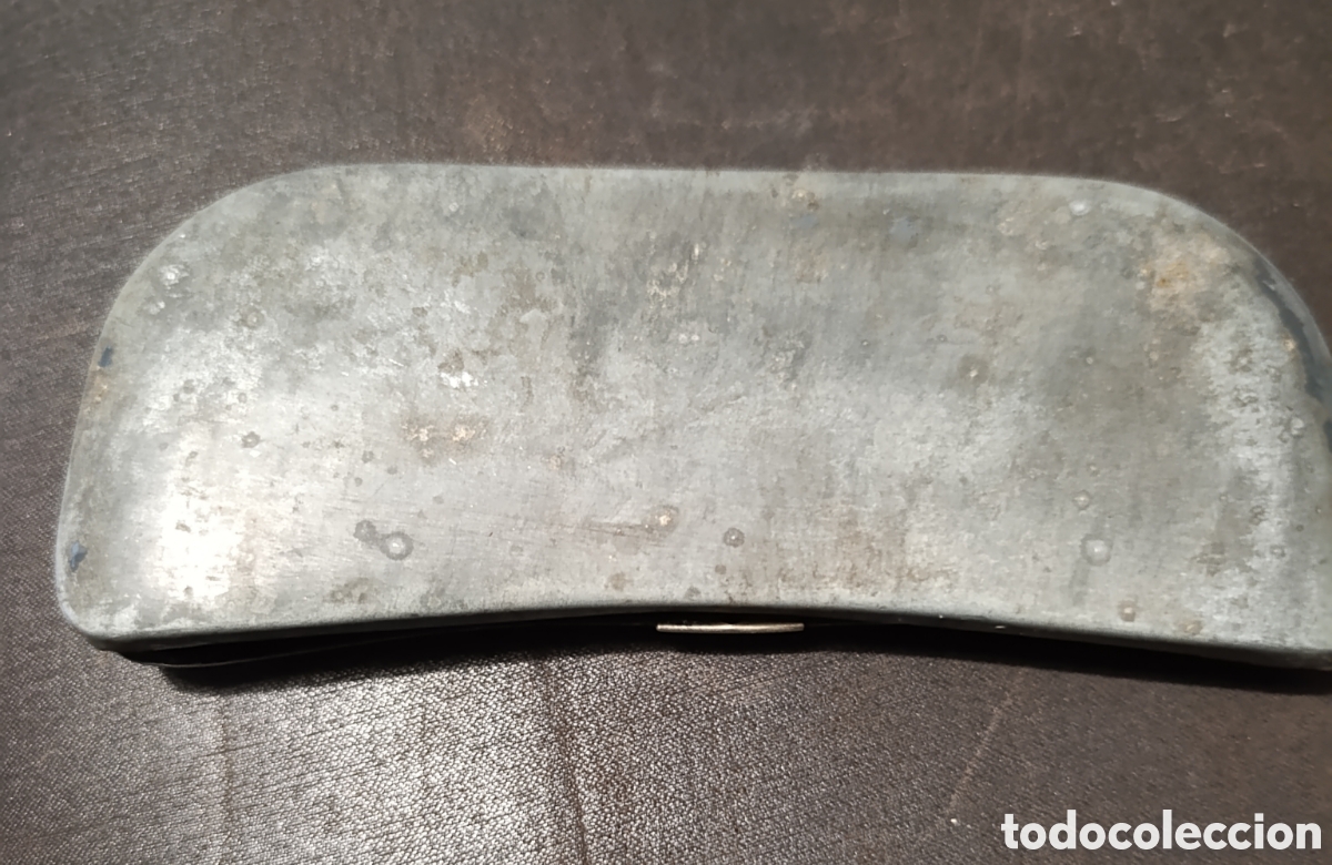Antig&uuml;edades: Estuche gafas S.XIX, metal - Foto 3