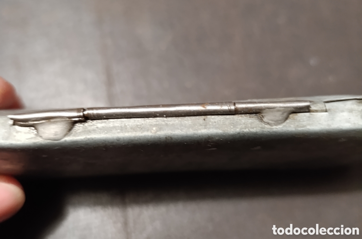 Antig&uuml;edades: Estuche gafas S.XIX, metal - Foto 5