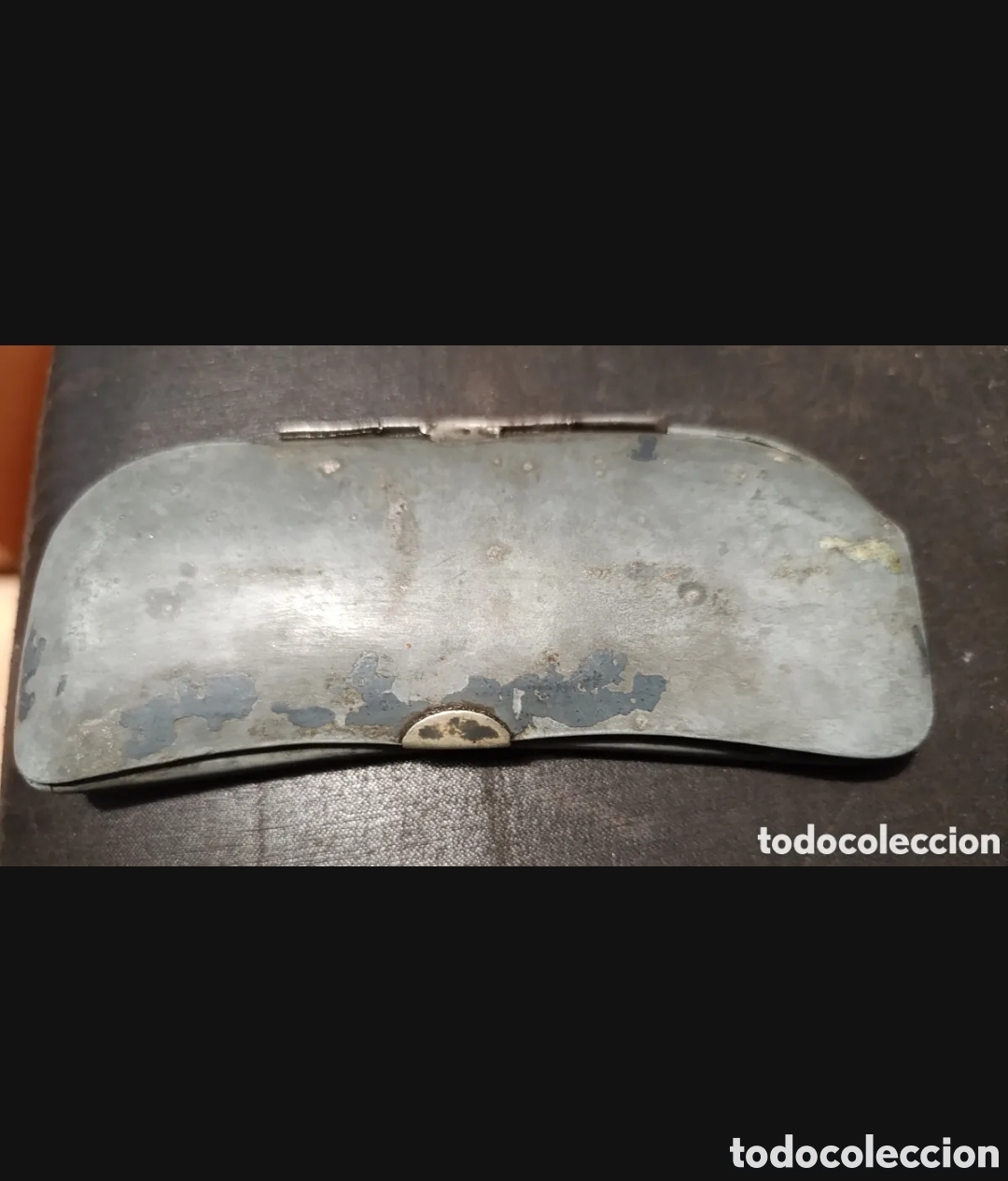 Antig&uuml;edades: Estuche gafas S.XIX, metal - Foto 1