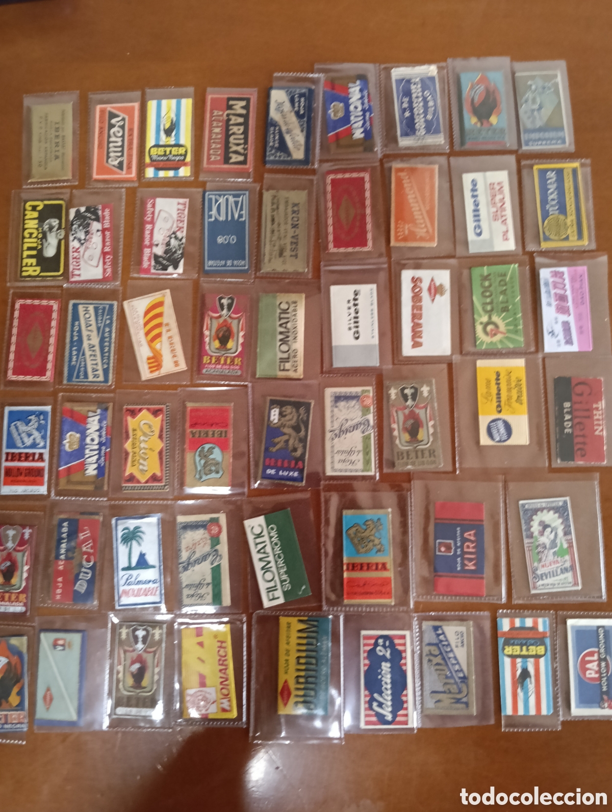 Antig&uuml;edades: Lote de 53 hojas de afeitar diferentes - Foto 1