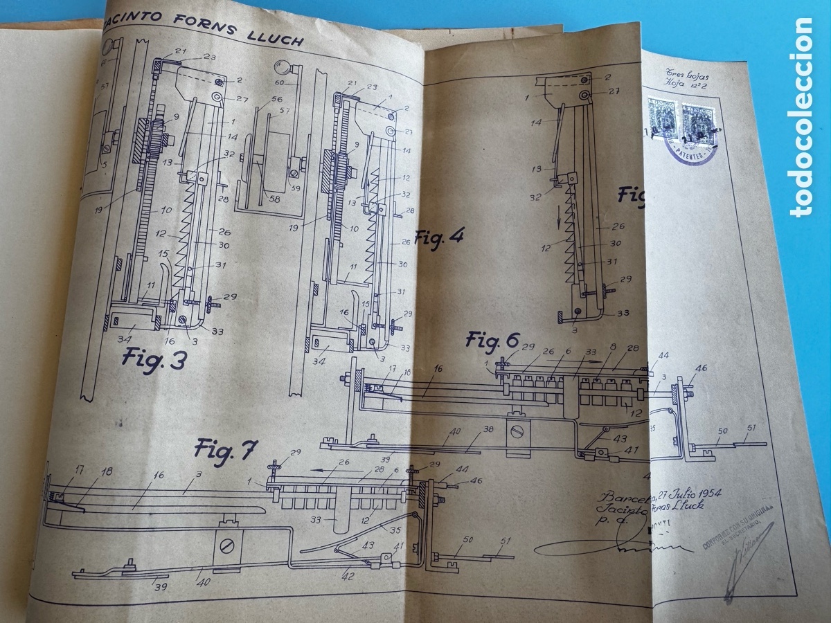 Antig&uuml;edades: Patente de invenci&oacute;n cerradura para caja fuerte