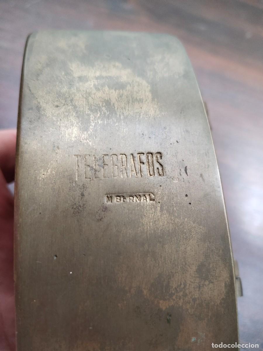 Antig&uuml;edades: Caja en lat&oacute;n de Tel&eacute;grafos. M. Bernal. - Foto 9