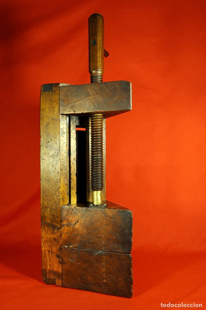 Antig&uuml;edades: Antiguo Tornillo de amarre Especial de Madera de Roble - Foto 4
