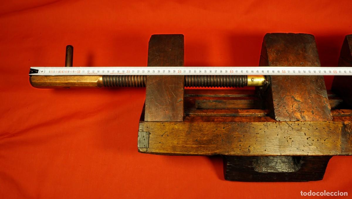 Antig&uuml;edades: Antiguo Tornillo de amarre Especial de Madera de Roble - Foto 6