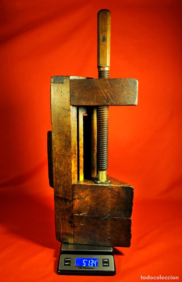 Antig&uuml;edades: Antiguo Tornillo de amarre Especial de Madera de Roble - Foto 14
