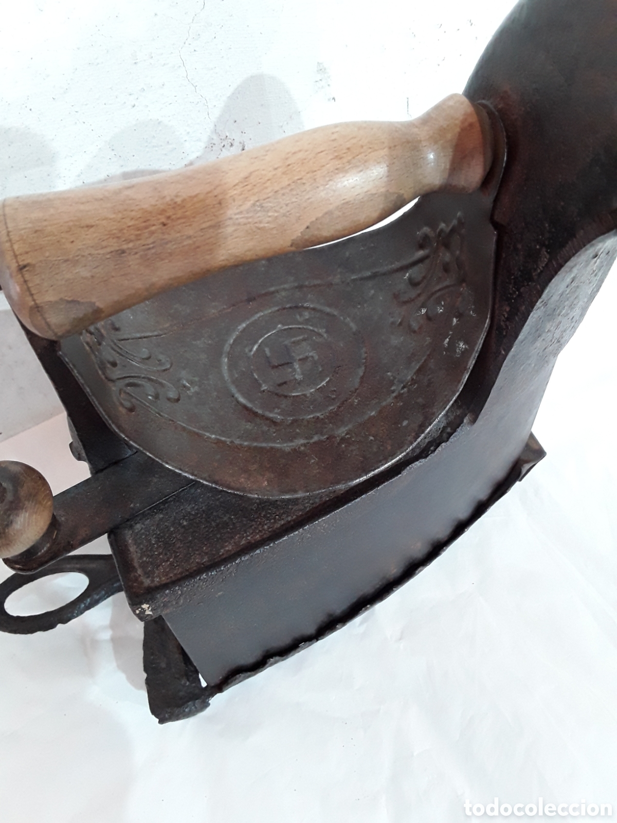 Antig&uuml;edades: Plancha de chimenea con esv&aacute;stica - Foto 2