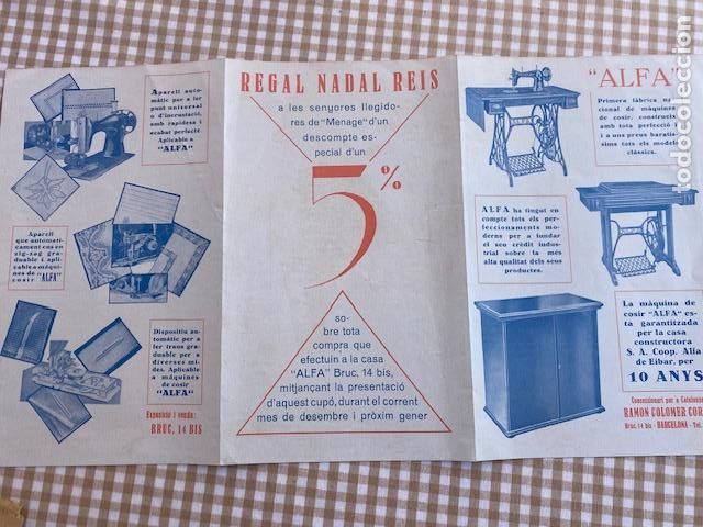 Antig&uuml;edades: Alfa. Triptico publicitario a&ntilde;os 30. - Foto 1