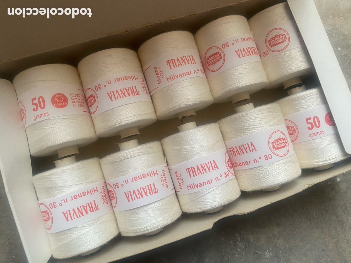 Antig&uuml;edades: Caja Hilo de hilvanar Tranv&iacute;a - Foto 4