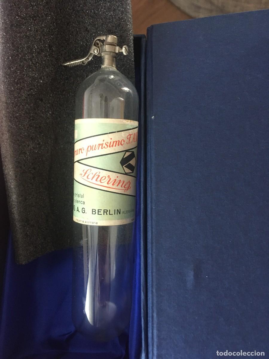 Antig&uuml;edades: botella de etilo cloruro Shering - Foto 2
