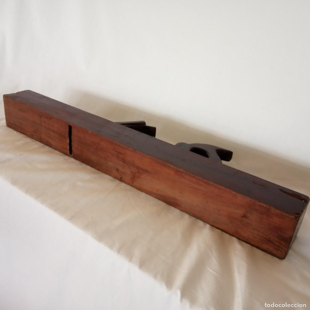 Antig&uuml;edades: Garlopa o cepillo de madera de 72 cm. de largo - Cepillo carpintero - Foto 6