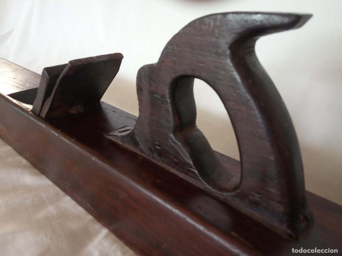 Antig&uuml;edades: Garlopa o cepillo de madera de 72 cm. de largo - Cepillo carpintero - Foto 8