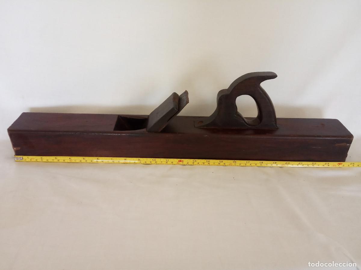 Antig&uuml;edades: Garlopa o cepillo de madera de 72 cm. de largo - Cepillo carpintero - Foto 9