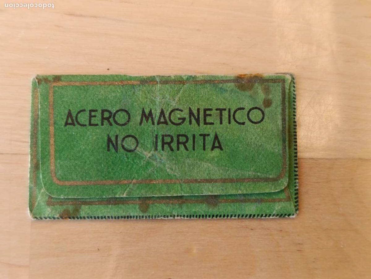 Antig&uuml;edades: ANTIGUAS 5 CUCHILLAS DE AFEITAR CON SU ENVOLTORIO. - Foto 2