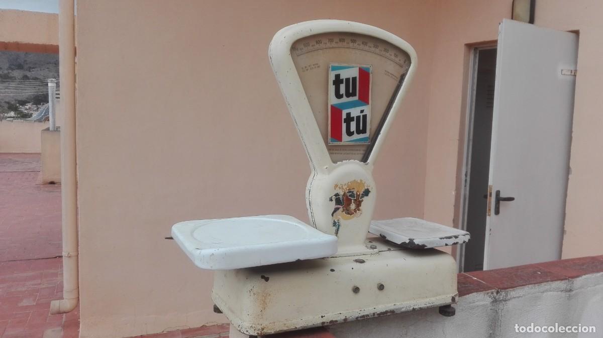 Antig&uuml;edades: B&aacute;scula antigua de ultramarinos - Foto 6