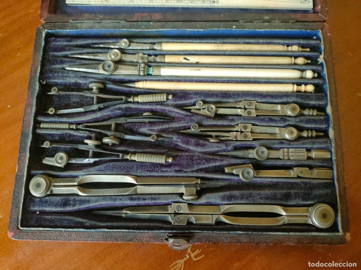 Antig&uuml;edades: ANTIGUO ESTUCHE - CAJA COMPASES STANLEY DRAWING SET - Foto 4