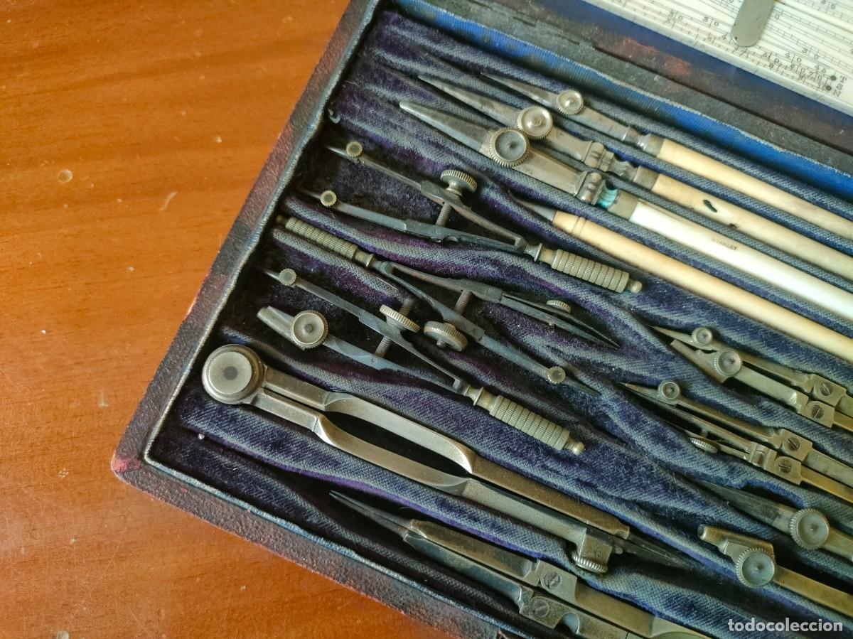 Antig&uuml;edades: ANTIGUO ESTUCHE - CAJA COMPASES STANLEY DRAWING SET - Foto 5