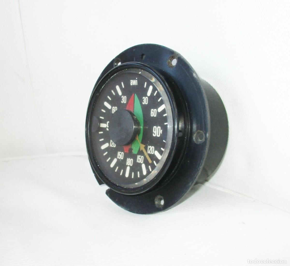 Antig&uuml;edades: INDICADOR DE &Aacute;NGULO DEL TIM&Oacute;N DE 85 mm. WITSCHI ELECTRONICS, SUIZA. - Foto 1