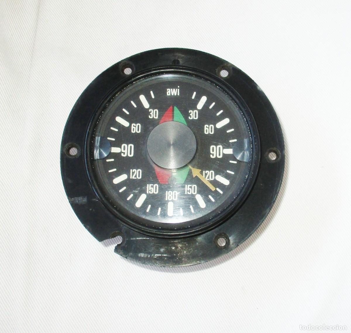 Antig&uuml;edades: INDICADOR DE &Aacute;NGULO DEL TIM&Oacute;N DE 85 mm. WITSCHI ELECTRONICS, SUIZA. - Foto 2