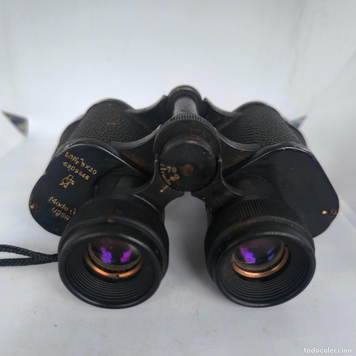Antig&uuml;edades: Prism&aacute;ticos binoculares БЛЛ 8&times;30 made in URSS - Foto 2