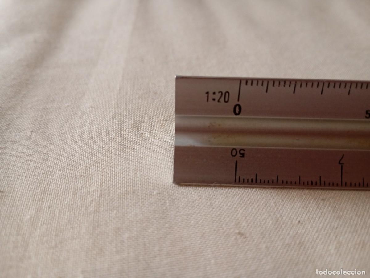 Antig&uuml;edades: Regla triangular de medici&oacute;n con grabado Central Nuclear de Asc&oacute; - Foto 7