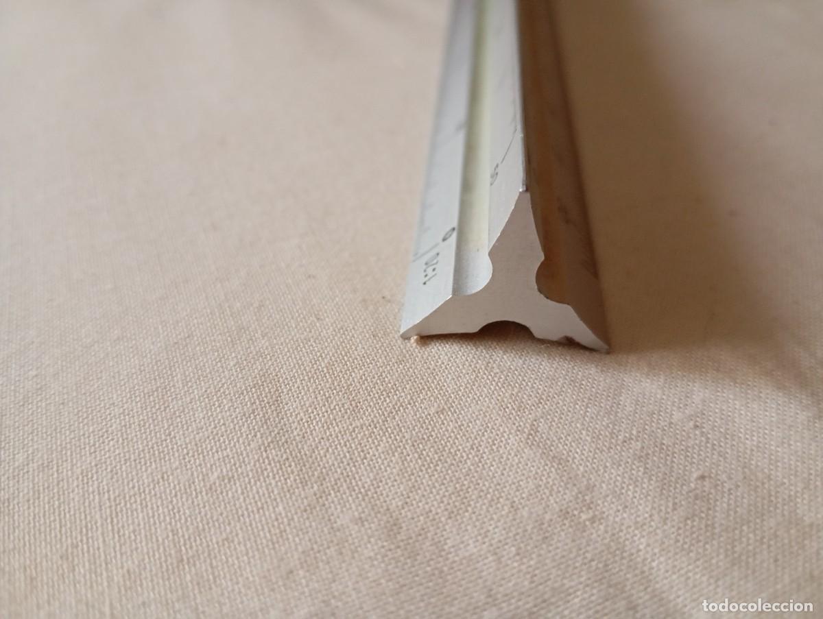 Antig&uuml;edades: Regla triangular de medici&oacute;n con grabado Central Nuclear de Asc&oacute; - Foto 9