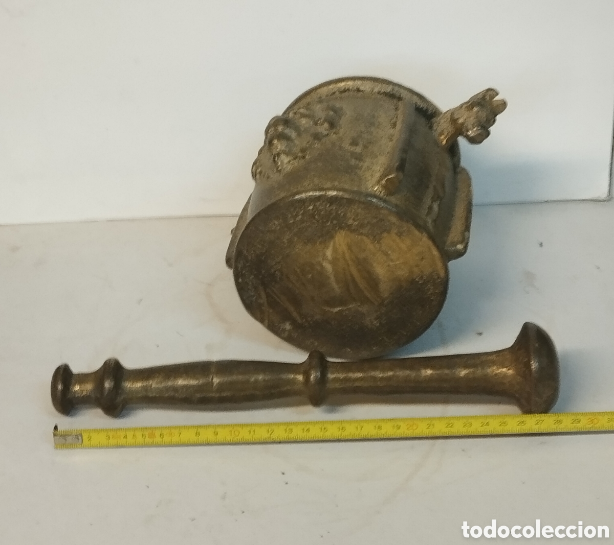 Antig&uuml;edades: antiguo mortero de metal - Foto 11
